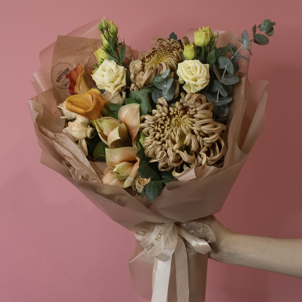 Букет - 117 Сборный букет с каллами