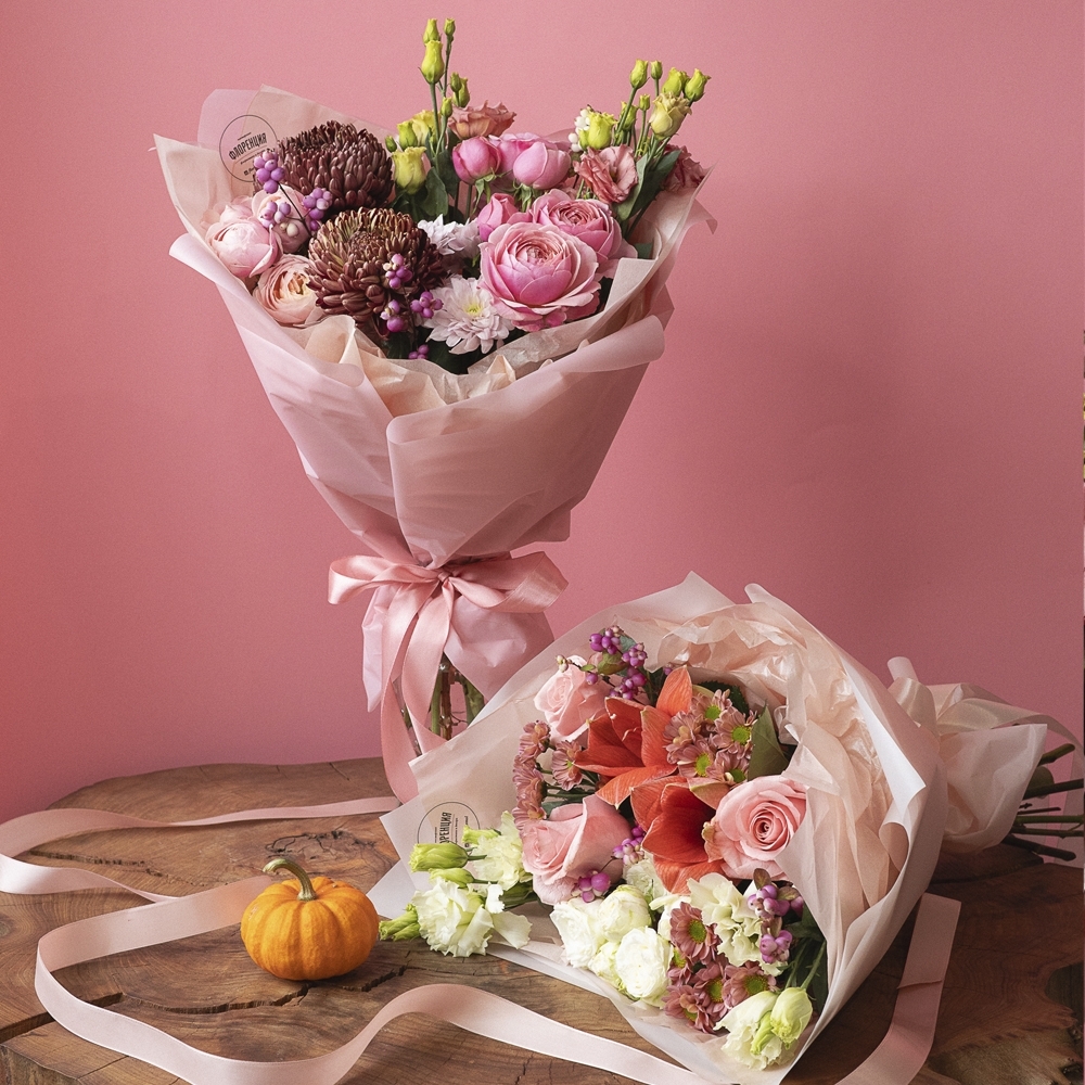 Букет - 122 Сборный букет с амариллисом