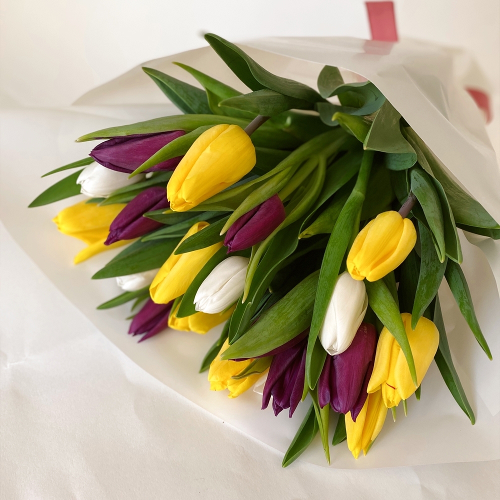 Весна #25 Микс тюльпанов разных цветов 25 шт